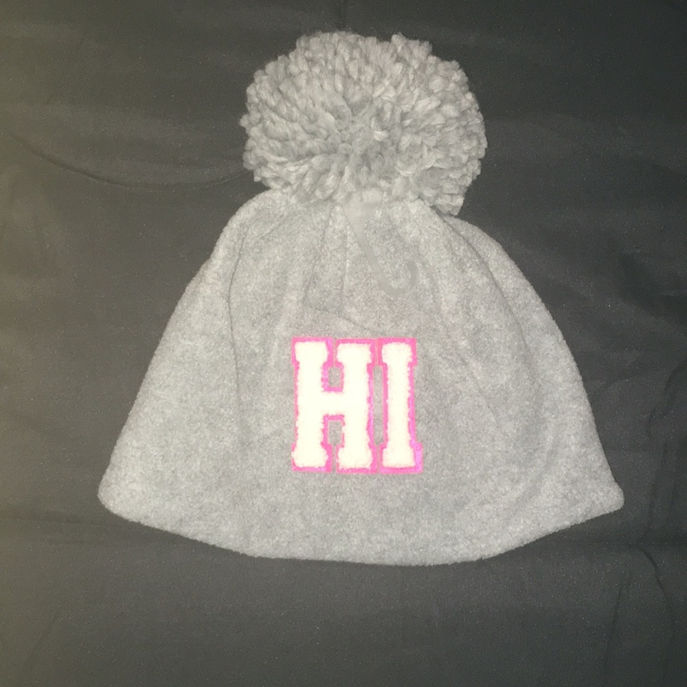“HI” grey beanie